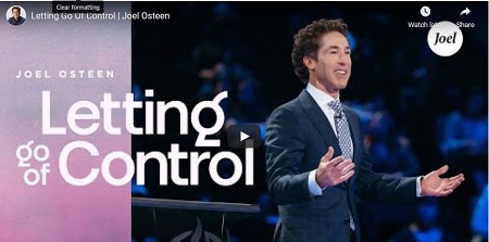 Joel Osteen Sermon Letting Go Of Control