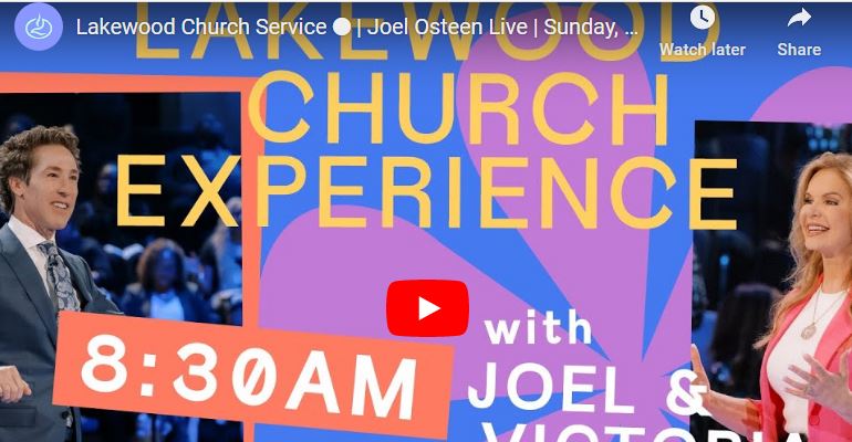 Pastor Joel Osteen Live Sunday Service