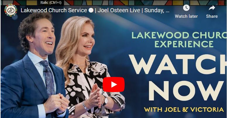 Joel Osteen Sunday Live Service December 3 2023